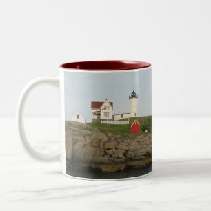 Tasse 2 Couleurs Phare de protubérance, York, Maine