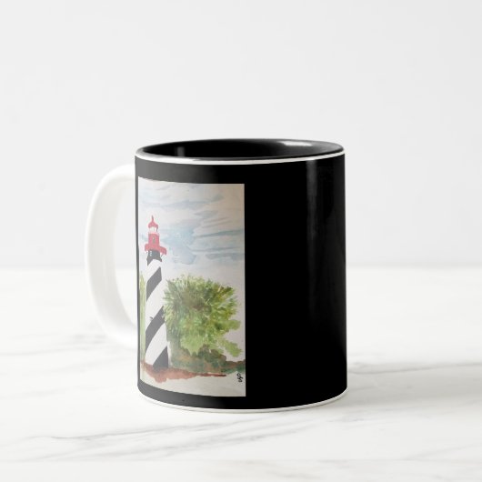 Tasse 2 Couleurs Phare de St Augustine (Devant gauche)
