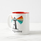 Tasse 2 Couleurs Phare de St. Augustine Floride Arc-en-ciel (Devant gauche)