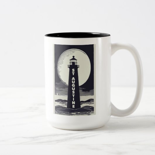 Tasse 2 Couleurs Phare de St. Augustine Floride Lune (Droit)