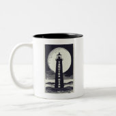 Tasse 2 Couleurs Phare de Yaquina Head Oregon Moon (Gauche)