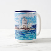 Tasse 2 Couleurs Phare en bleu (Devant droit)