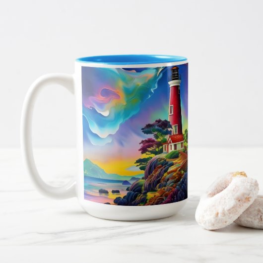 Tasse 2 Couleurs Phare Little Red (Avec donut)