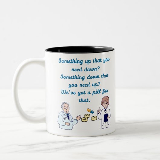 Tasse 2 Couleurs Pharmacien drôle (Gauche)