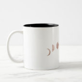 Tasse 2 Couleurs Phases de la lune rose Rose Boho minima moderne (Gauche)