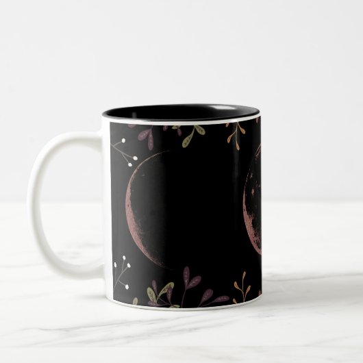 Tasse 2 Couleurs Phases de lune foncée (Gauche)