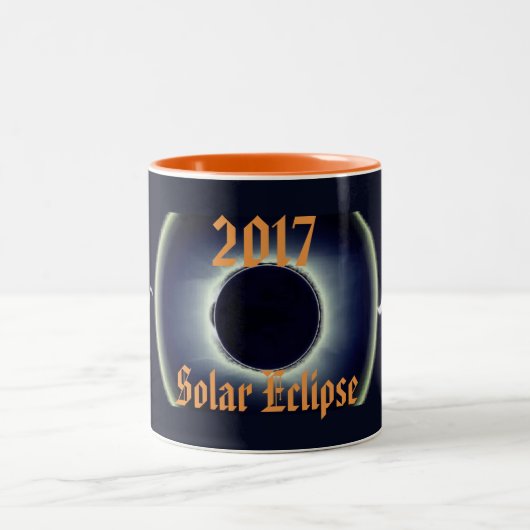 Tasse 2 Couleurs Phases d'éclipse solaire 2017 (Centre)
