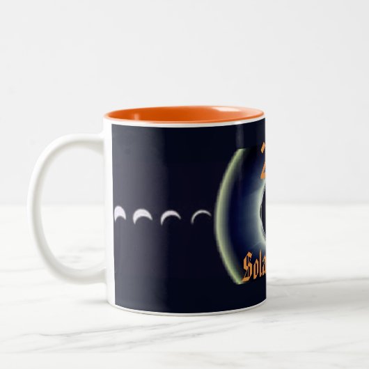 Tasse 2 Couleurs Phases d'éclipse solaire 2017 (Gauche)