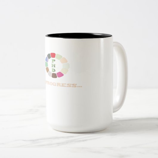 Tasse 2 Couleurs PhD (Devant droit)