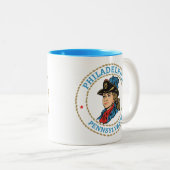 Tasse 2 Couleurs Philadelphie Pennsylvanie coloniale (Devant droit)