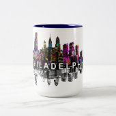 Tasse 2 Couleurs Philadelphie, Pennsylvanie en graffiti (Centre)