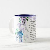 Tasse 2 Couleurs Philippiens 4:6-7 Priez pour tout (Devant gauche)