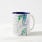 Tasse 2 Couleurs Philippiens 4:6-7 Priez pour tout (Devant droit)