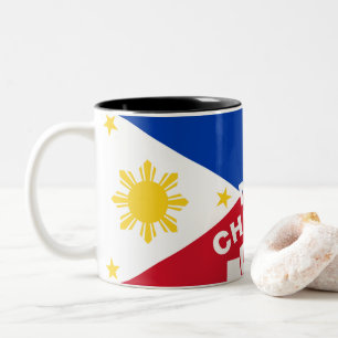 Tasse 2 Couleurs Philippine Flag Christmas : Joyeux Noël & Meilleur
