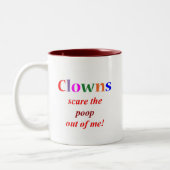Tasse 2 Couleurs Phobie de clown (Gauche)