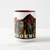 Tasse 2 Couleurs Phoenix, Arizona en graffiti (Centre)