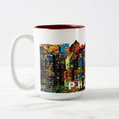 Tasse 2 Couleurs Phoenix, Arizona en graffiti (Gauche)