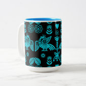 Tasse 2 Couleurs Phoenix Bird Fold Art Imprimer (Devant gauche)