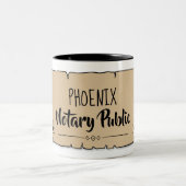Tasse 2 Couleurs Phoenix Notaire Public Scinder Feather Quather (Centre)