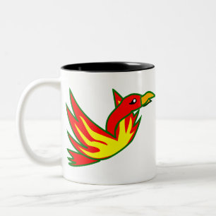 Tasse 2 Couleurs Phoenix Oiseau De Feu Mythique Flamme Oiseau De Fe