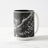 Tasse 2 Couleurs Phoenix renaissant des flammes par BurnsInHell (Devant droit)