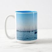 Tasse 2 Couleurs Photo bateau du lac Michigan (Gauche)