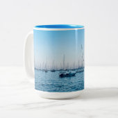 Tasse 2 Couleurs Photo bateau du lac Michigan (Devant gauche)