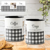 Tasse 2 Couleurs Photo Chien blanc noir