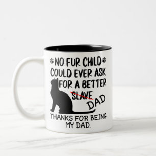 Tasse 2 Couleurs photo-collage du père du chat personnalisé et no