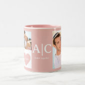 Tasse 2 Couleurs Photo Couples personnalisés (Centre)