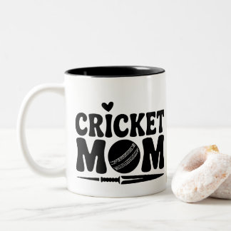 Tasse 2 Couleurs Photo Cricket Mom Life Personnalisé
