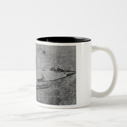 Tasse 2 Couleurs Photo d'avion de chasse de F-104 Starfighter (Droit)