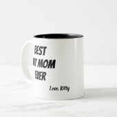 Tasse 2 Couleurs Photo de Best Cat Mom (Devant gauche)