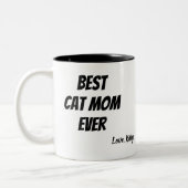 Tasse 2 Couleurs Photo de Best Cat Mom (Gauche)