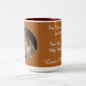 Tasse 2 Couleurs Photo de chat mignon Texte (Centre)