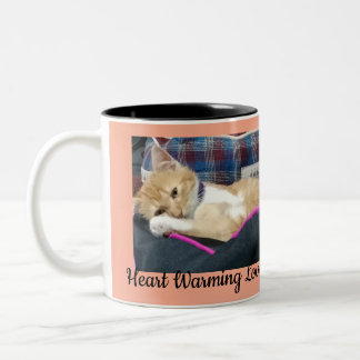 Tasse 2 Couleurs Photo de chat roux humour texte