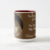 Tasse 2 Couleurs Photo de chat roux Texte (Centre)