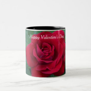 Tasse 2 Couleurs Photo de rose rouge