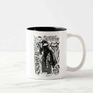 Tasse 2 Couleurs Photo de typographie de joker du peloton de