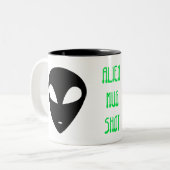 Tasse 2 Couleurs Photo d'identité d'un Alien (Devant gauche)
