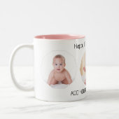 Tasse 2 Couleurs Photo du jour du premier père (Gauche)