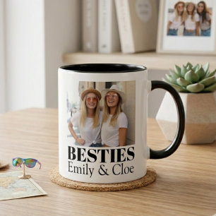 Tasse 2 Couleurs Photo Minimaliste Moderne Chic Meilleures Amies Am