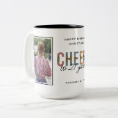 Tasse 2 Couleurs Photo moderne du 21e anniversaire (Devant gauche)