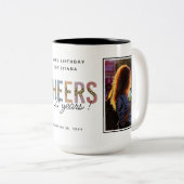 Tasse 2 Couleurs Photo moderne du 21e anniversaire (Devant droit)