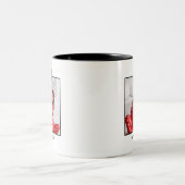 Tasse 2 Couleurs Photo Monogramme moderne (Centre)