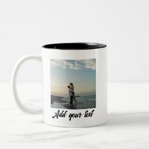 Tasse 2 Couleurs photo personnalisé Mariage