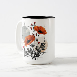 Tasse 2 Couleurs Photo personnalisé Moderne Élégant Créer le Vôtre
