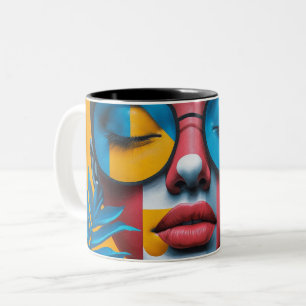 Tasse 2 Couleurs Photo personnalisé Moderne Élégant Créer le vôtre
