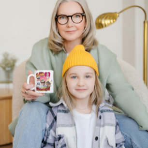 Tasse 2 Couleurs Photo personnalisée Bootleg I love Grandkids