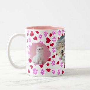 Tasse 2 Couleurs Photo personnalisée de la boîte à café Amoureux de